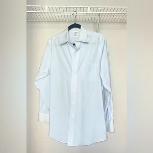 Brooks Brothers Slim Fit Non Iron Stretch Blue Pinstripe Button Down